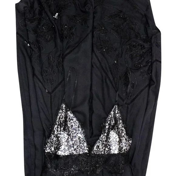 Free People BLACK Wild Eyes Jumpsuit - Size XS - Picture 7 of 8